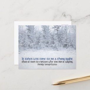 Henry Longfellow Inspirational Quote "Do it right" Postcard