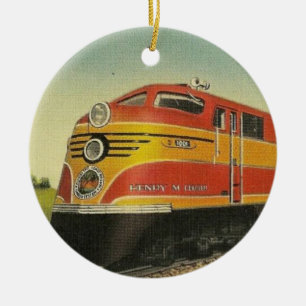 Henry M Flagler Locomotive Ceramic Tree Decoration