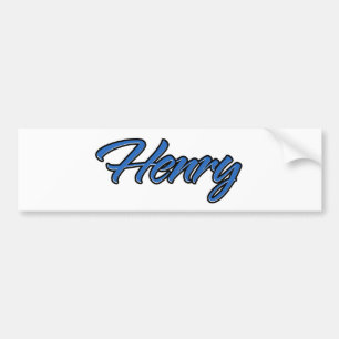 Henry Name blue sticker auto sticker