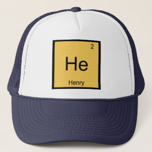Henry  Name Chemistry Element Periodic Table Trucker Hat