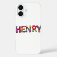HENRY Name in Vibrant Crochet Pattern
