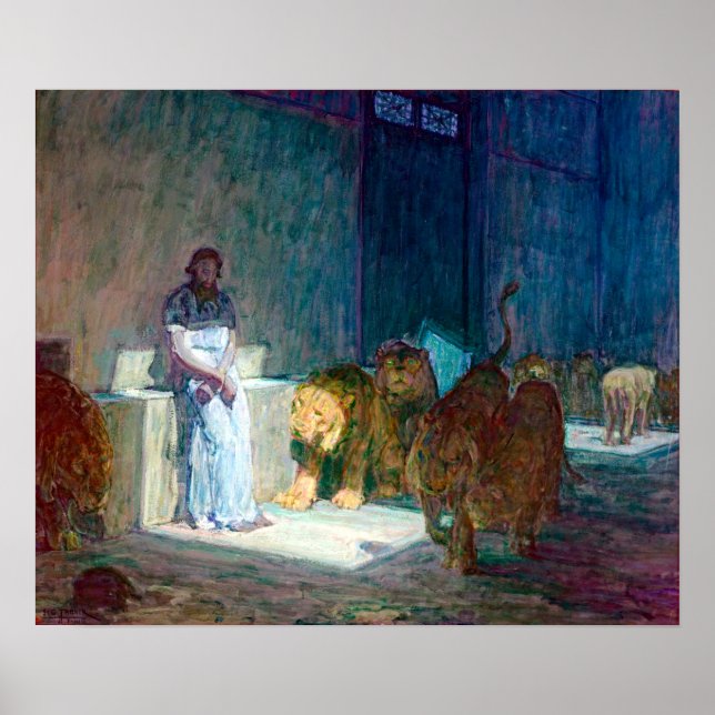 Henry Ossawa Tanner Daniel in the Lions' Den Poster (Front)