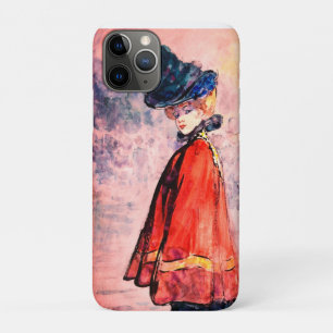 Henry Somm – Elegant In Red Cape     iPhone 11 Pro Case