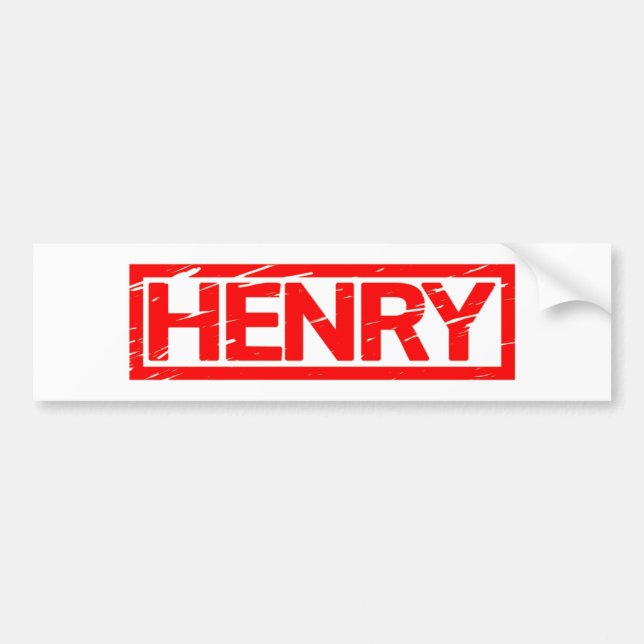Henry Stamp Bumper Sticker (Front)
