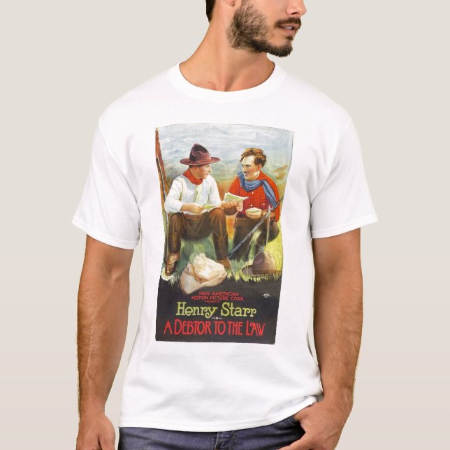 Henry Starr A Debtor to the Law 1919 movie poster T-Shirt (Front)