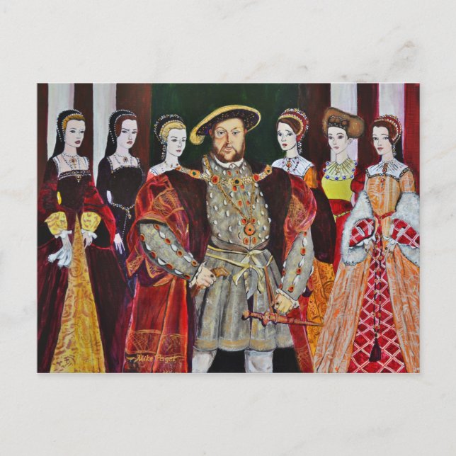 Henry The Eighth and His Six Wives Postcard (Front)