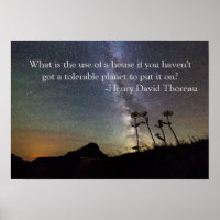 Henry Thoreau Quote With Night Sky And Cosmos