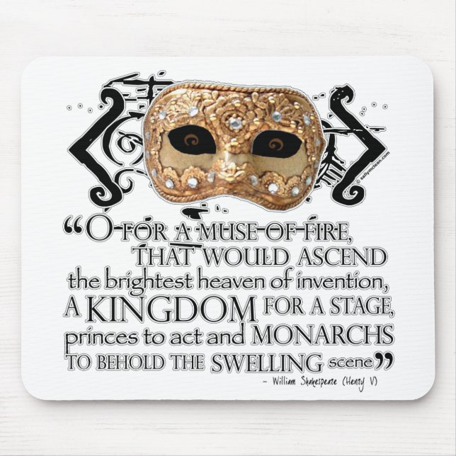Henry V Quote Mouse Mat (Front)