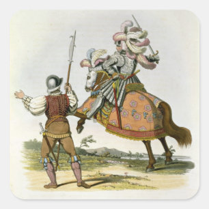 Henry VII, King of England (1457-1509) and a Billm Square Sticker