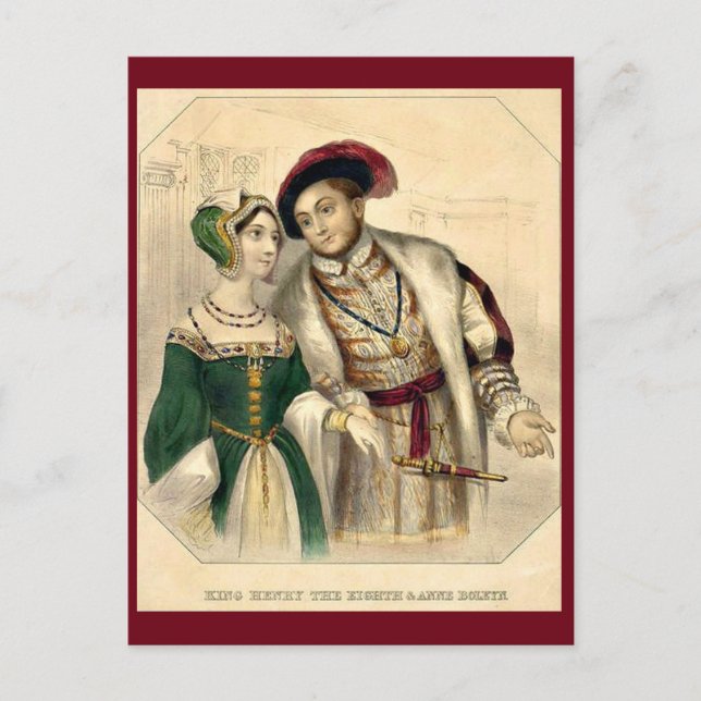 Henry VIII and Anne Boleyn Postcard (Front)