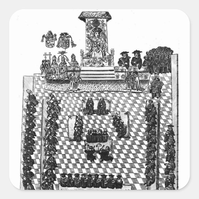 Henry VIII  and Parliament in 1523 Square Sticker (Front)