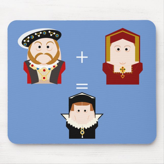 Henry VIII + Catherine of Aragon = Mary I Mouse Mat (Front)