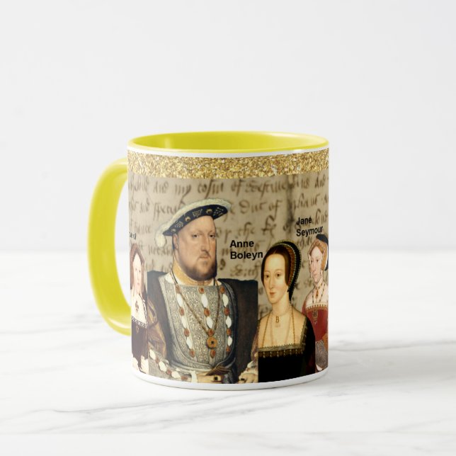Henry VIII glitter Mug (Front Left)