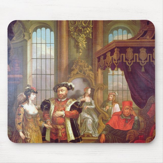 Henry VIII  introducing Anne Boleyn at court Mouse Mat (Front)
