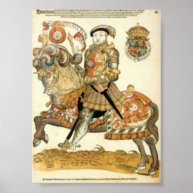 Henry VIII of England on Horseback Poster (Front)