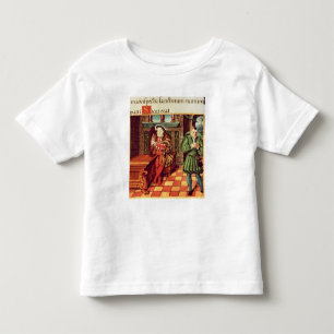 Henry VIII Playing a Harp with his Fool Wil Toddler T-Shirt