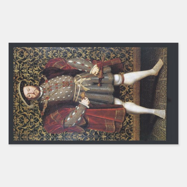 Henry VIII Portrait Rectangular Sticker (Front)