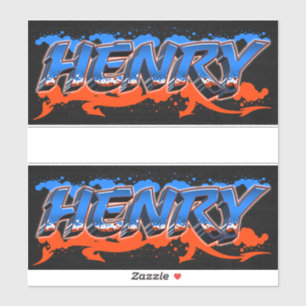 Henry Vorname Name Graffiti Aufkleber Sticker