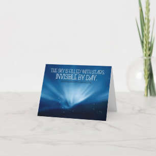 Henry Wadsworth Longfellow Inspirational Quote Sky Thank You Card