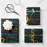 Henry Wrapping Paper Sheet<br><div class="desc">Henry. Show and wear this popular beautiful male first name designed as colourful wordcloud made of horizontal and vertical cursive hand lettering typography in different sizes and adorable fresh colours. Wear your positive american name or show the world whom you love or adore. Merch with this soft text artwork is...</div>