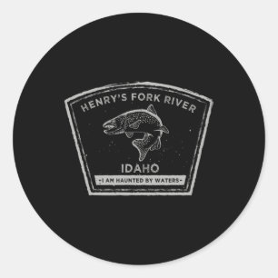 Henry's Fork River Idaho Fly Fishing Classic Round Sticker