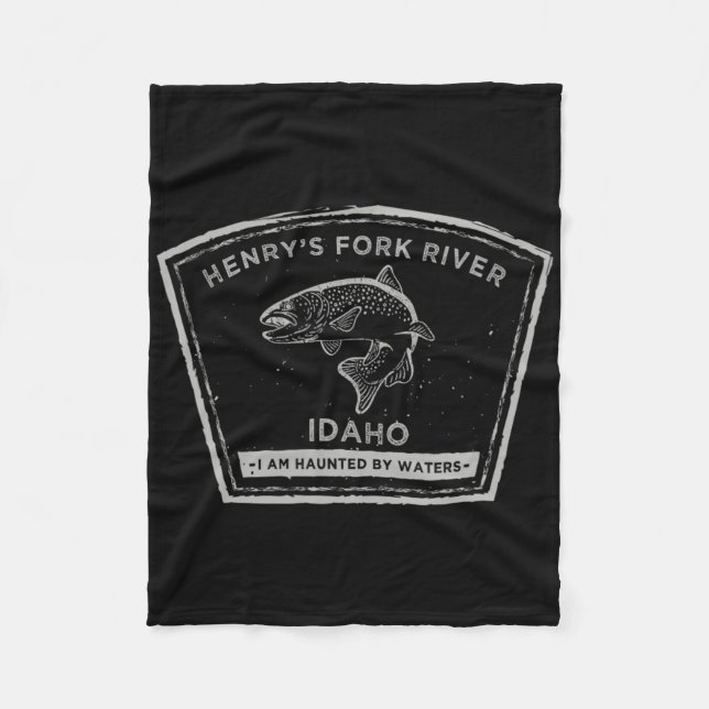 Henry's Fork River Idaho Fly Fishing  Fleece Blanket (Front)