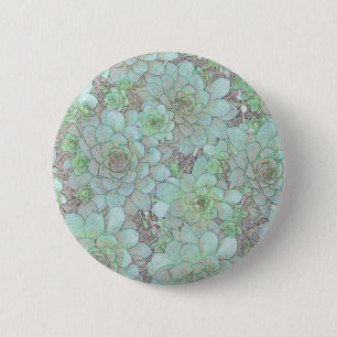 Hens And Chicks 6 Cm Round Badge