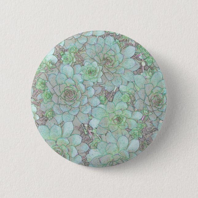 Hens And Chicks 6 Cm Round Badge (Front)