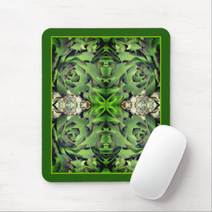 Hens And Chicks Garden Succulent Close Up Abstract Mouse Mat