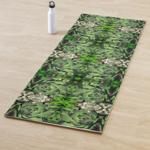 Hens And Chicks Garden Succulent Close Up Abstract Yoga Mat