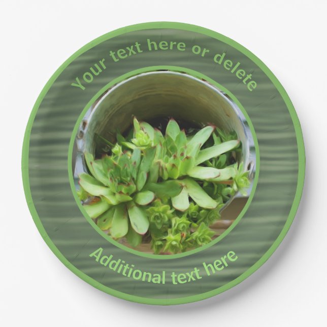 Hens And Chicks Nature Art Personalised Party   Paper Plate (Front)