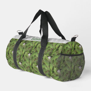 Hens And Chicks Succulents Nature Personalised Duffle Bag