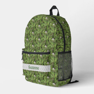 Hens And Chicks Succulents Nature Personalised Printed Backpack