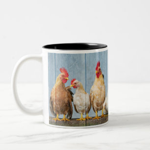Hens and Chicks Two-Tone Coffee Mug