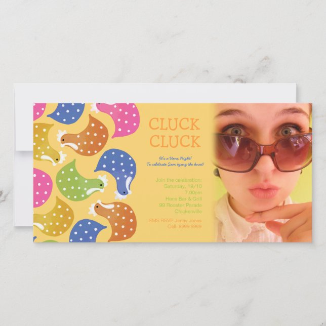 Hens Night Bachelorette Party Event Photo Invite (Front)