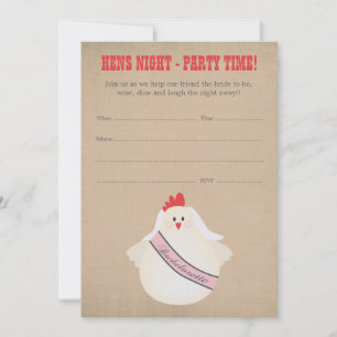 Hens Night Bachelorette Party Fill In Invite