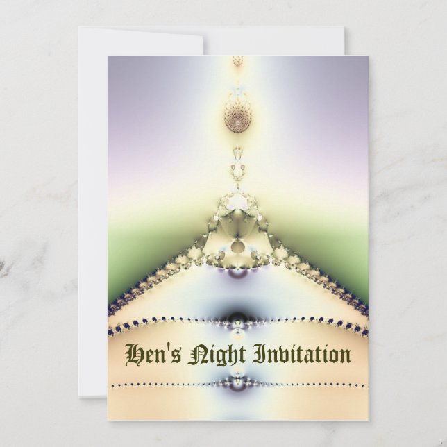 Hen's Night Invitation Custom Invitations (Front)