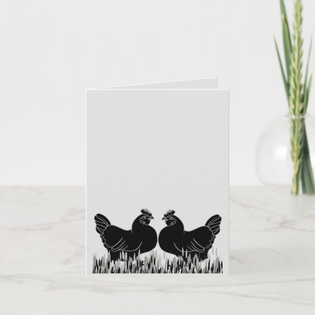 Hens~Silhouette Postcard (Front)