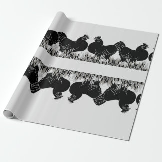 Hens~Silhouette  Wrapping Paper