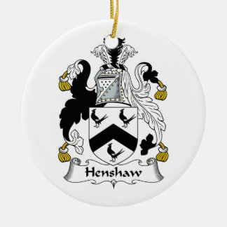 Henshaw Family Crest Ceramic Tree Decoration
