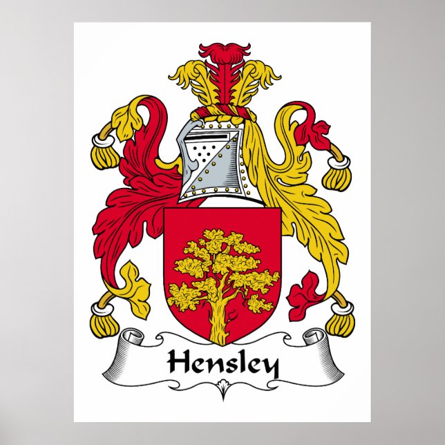 Hensley Family Crest Poster (Front)