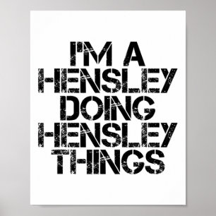 Hensley Funny Surname Family Tree Birthday Reunion Poster