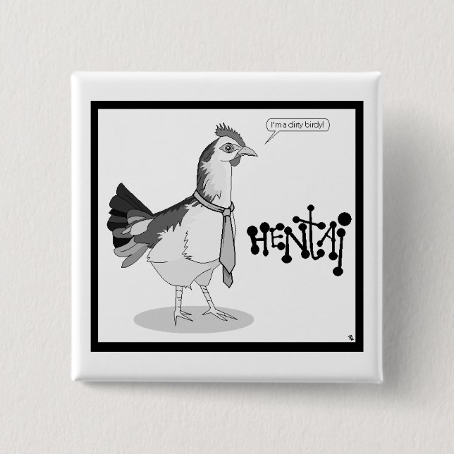 Hentai (badge) 15 cm square badge (Front)