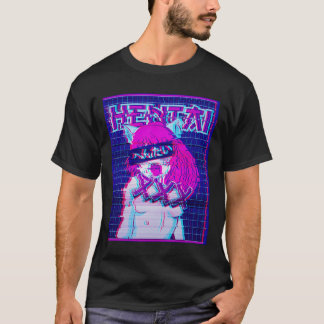 Hentai Vaporwave Anime Girl Waifu Gift girl T-Shirt