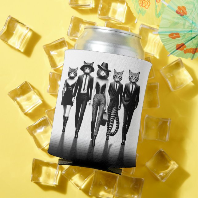 Hep Cat Runway Models Walking the Catwalk Can Cooler (In Situ Summer)