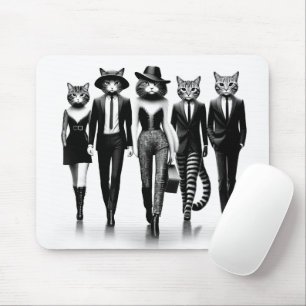 Hep Cat Runway Models Walking the Catwalk Mouse Mat