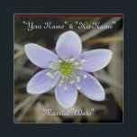Hepatica Wedding Rememberance Magnet<br><div class="desc">A remembrance magnet for little gifts.</div>