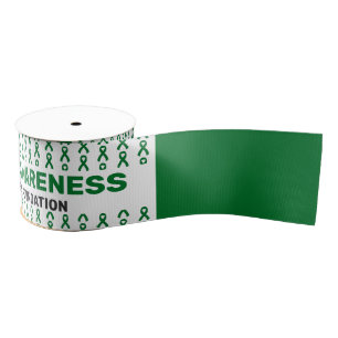 Hepatitis B Awareness Pattern Ribbon Grosgrain Ribbon