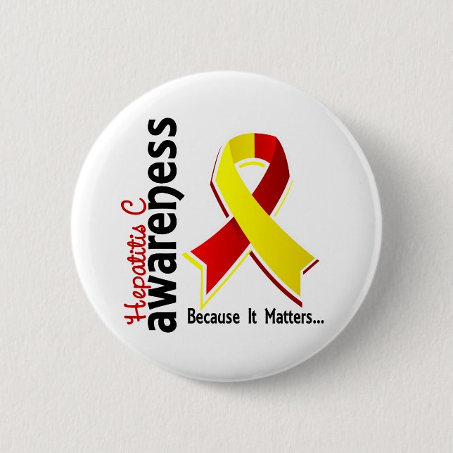 Hepatitis C Awareness 5 6 Cm Round Badge (Front)