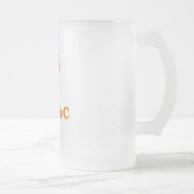 Hepatitis C Frosted Glass Beer Mug (Right)
